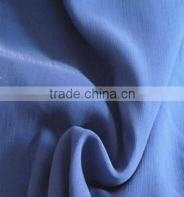 Factory direct sales 50D polyester pleated chiffon fabric for ladys blouses and dresses,scrafts,Garment,wedding dress etc