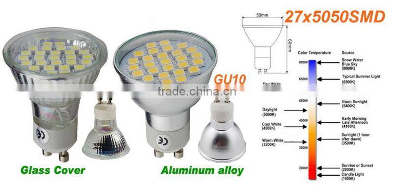 Ceramic sockets 4.5w GU10 led spot light 5050 2 years warranty