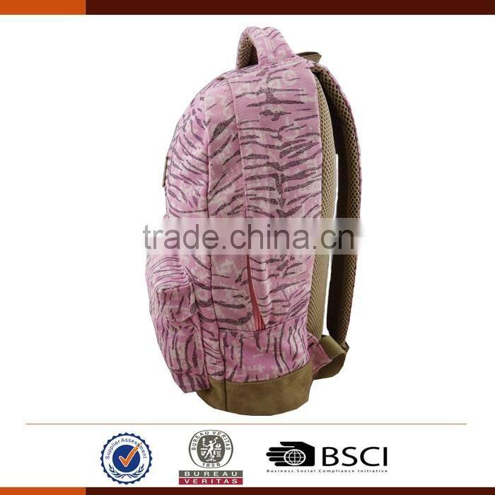 Canvas Quilted Leisure Backpack for College Girls with Laptop Compartment