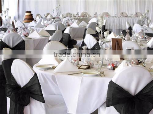 Black Chair Decoration Tie Organza Sash for Banquet