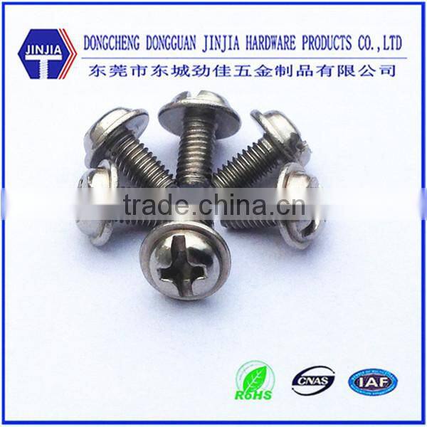 sus304 pan head shoulder screw washer head screw m3*14