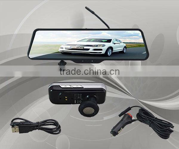 AC Android 4.0 bluetooth car dvr+super full hd 1080P IR night vision carcam dvr+ GPS navigation car rearview mirror camera dvr