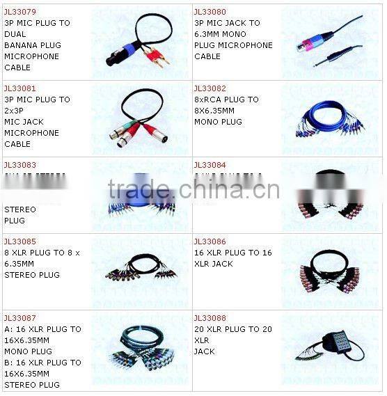 cannon cables XLR3F to Dual XLR3M