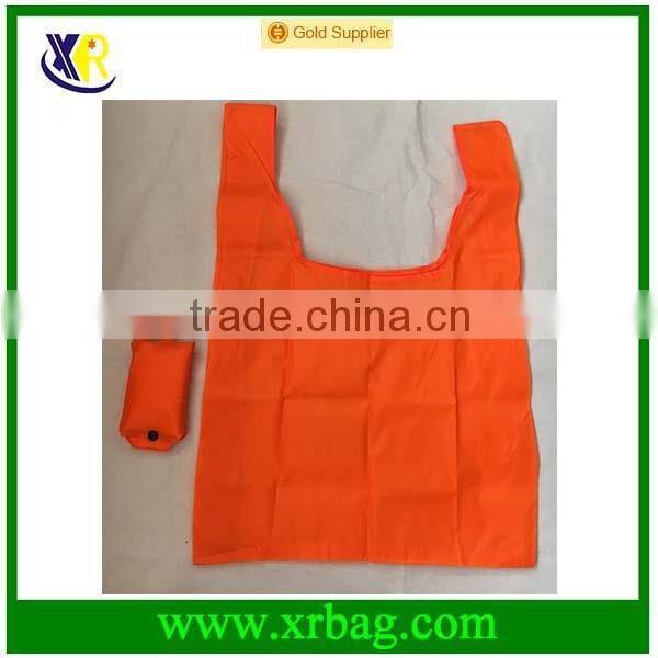 Custom Reusable Grocery Red Heart Shaped Polyester Foldable Shopping Bag