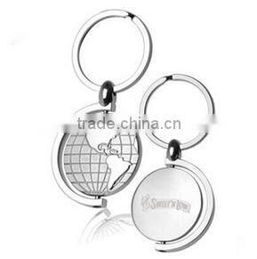 Globe Key Chain Mental Key Chain 360 revolve Kay Chain