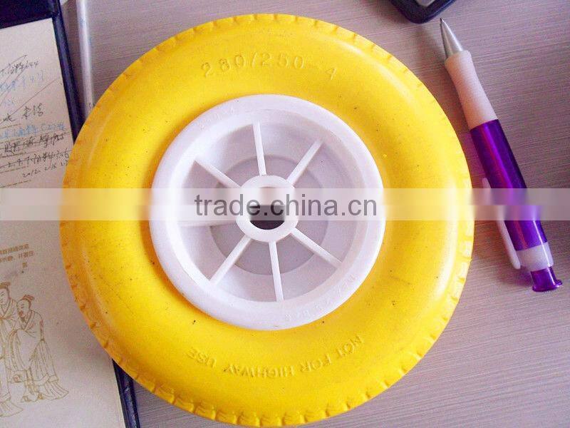 10inch pu foam trolley wheels 2.50-4 caster