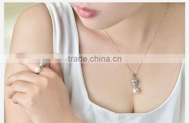 Leopard design S925 silver pearl jewelry Rings for export