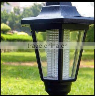 Solar Led Wall mounted Retro Hexagon lamp light led Decorative Court colored led lawn garden lamp light.