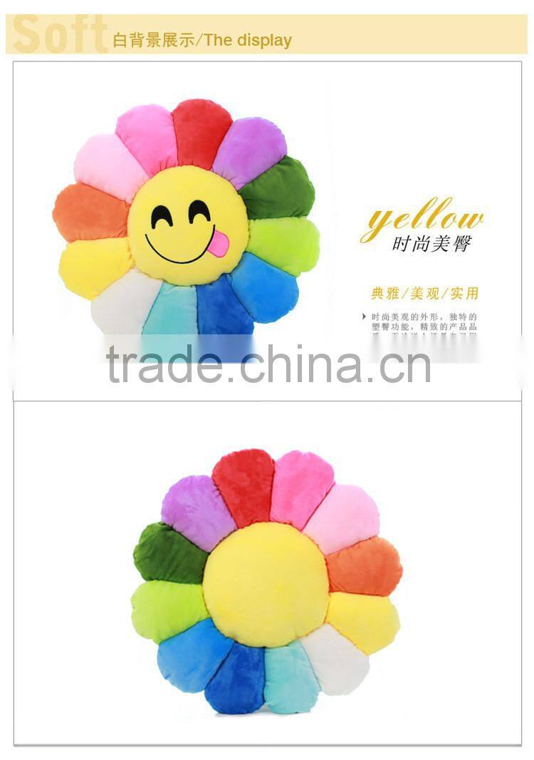 2015 Hot selling lovely plush custom whatsapp emoji pillow flower decorative pillow