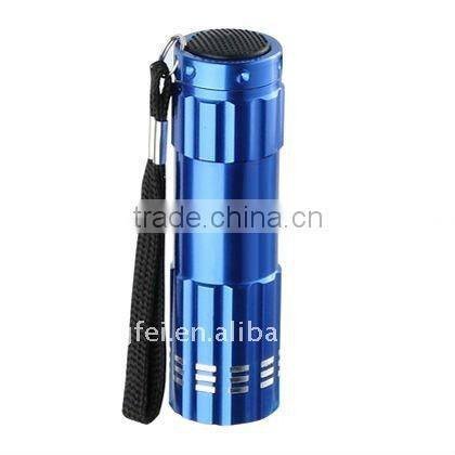 Multicolor 9 LED torch flashligjht for gift best seller good quality LFL231-9T