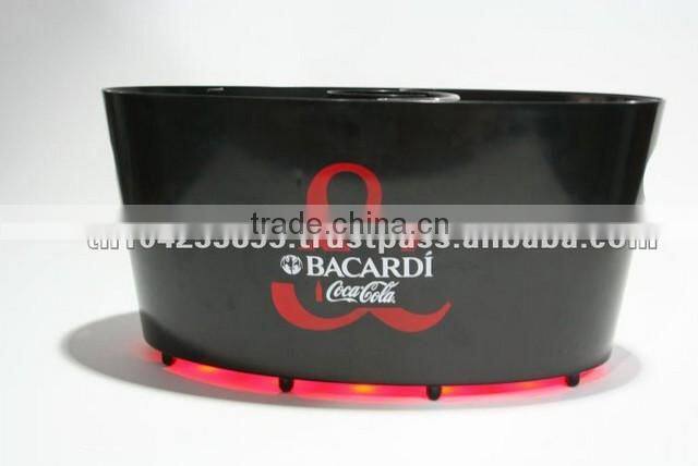 High Quality Black Color ABS LED Cooler Bucket for Sale