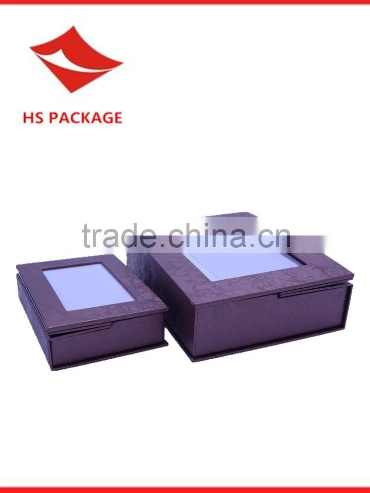 Folding paper photo frame with storage box