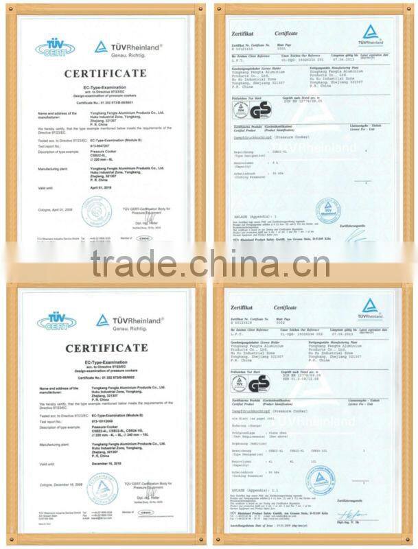 100% safety guarantee 18/8 stainless steel pressure cooker CSB 24cm 7L