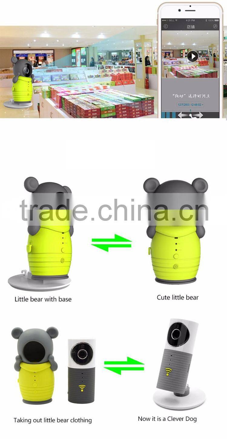 Clever Dog and Little Bear WIFI Camera with IR Cut Night Vision Max support 32GB TF Card IP Camera Surveillance Wireless Camera