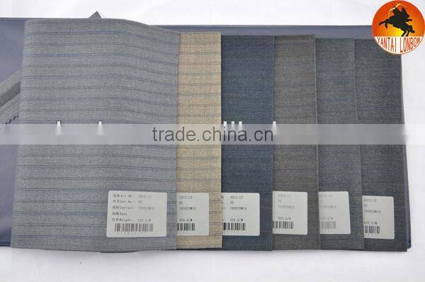 sharkskin herringbone stripe wool viscose polyester fabric for suiting
