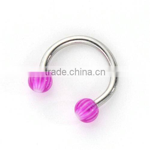 Wholesale Unique Lip Ring Acrylic Balls Nose Ring Lip Ring Eyebrow Rings CBR Piercing Jewelry