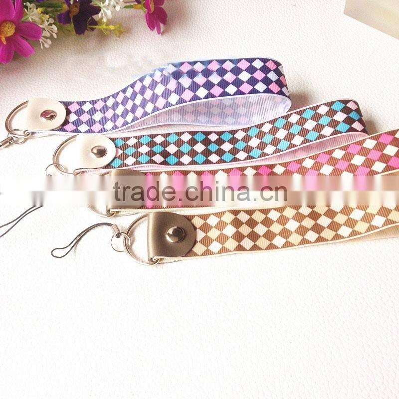 Factory directly sale orange cell phone lanyard custom short lanyard for smart phone or key