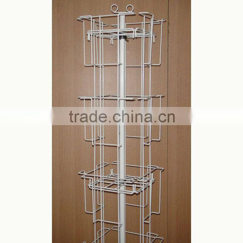 four sides floor revolving calendar display rack from china manufacturer
