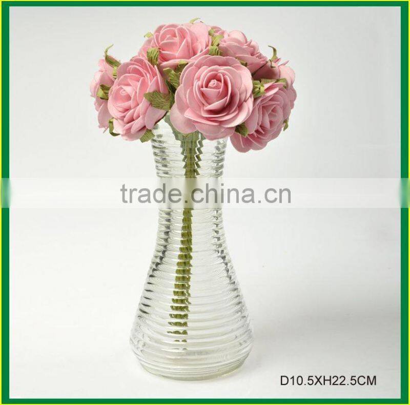 square purple glass vase for flower