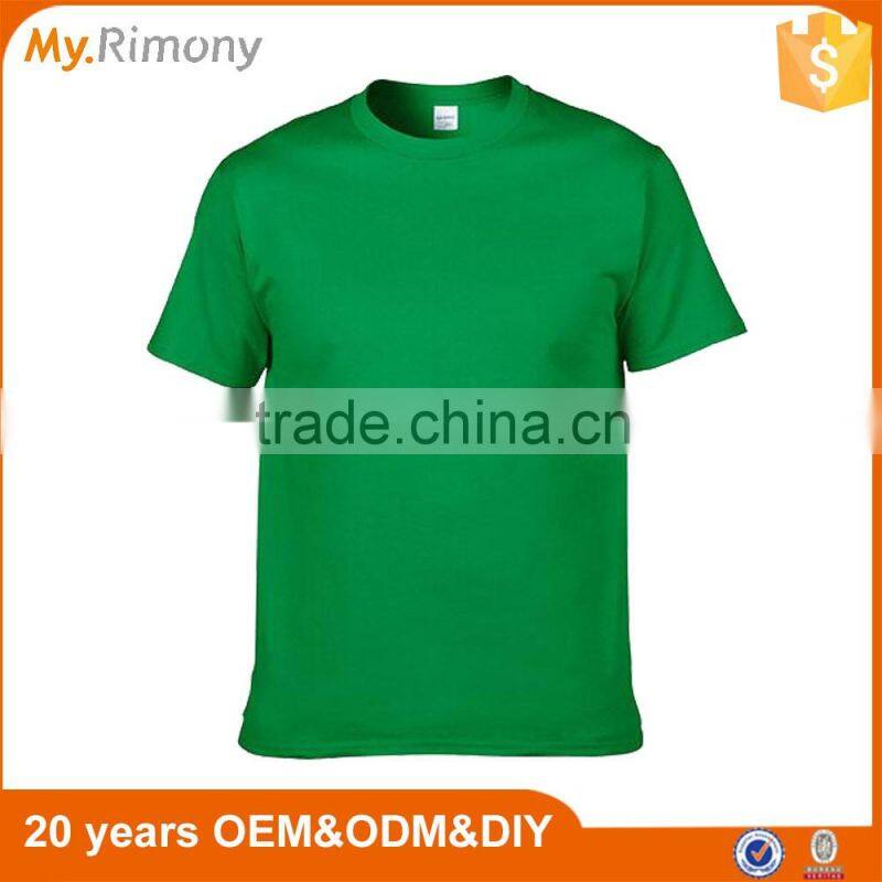 100% Cotton Custom Logo Plain Colour Blank Mens Short Sleeve T Shirt