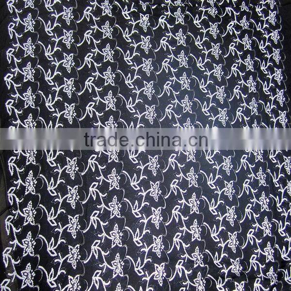 2017 Paris fashion shown 2MM sequinsc embroidery Fabric high quality Flower sequins chemical