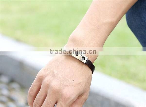 Bracelet making suppliers leather bracelet/ leather bracelet with magnetic clasp