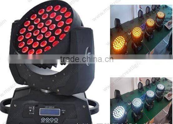 Wedding stage decoration rgbw zoom 36x10w 4in1 led moving head wash light moving beam moving