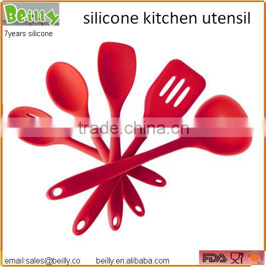Hot Sale Heat-Resistant Silicone Cooking Utensils Set with stand & silicone kitchen