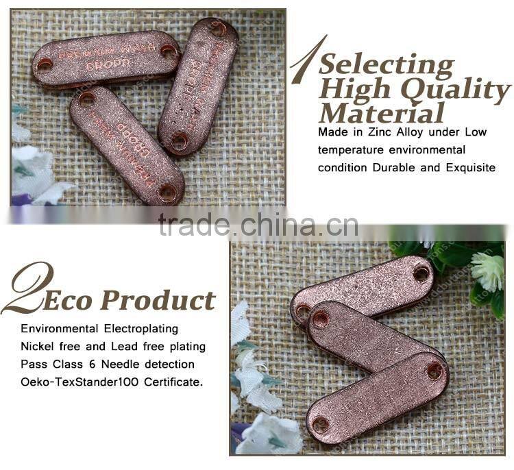 Custom handbags garments logo metal plate