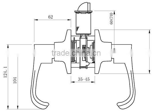 American style keyed zinc alloy door lever handles locks door handle