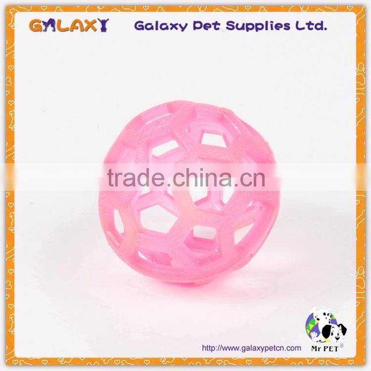 Plastic cat toy ball with bell inside, Plastic Cat Bell Ball Toys Double Color Ball Pet Toys With Small Bell