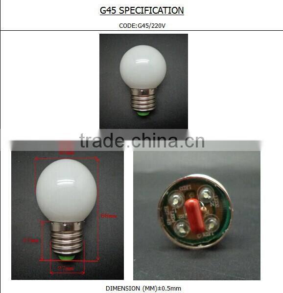 E27 1w LED bulb colorful led bulb