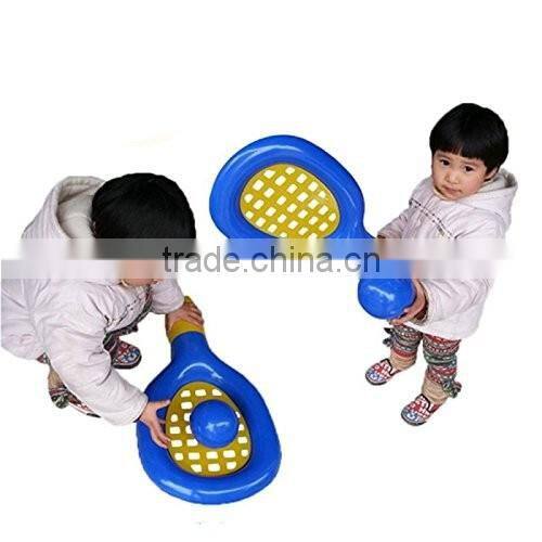 non phthalate kids small sport toy inflatable racket and ball toy