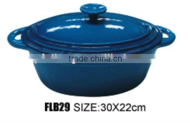 cast iron oval casserole