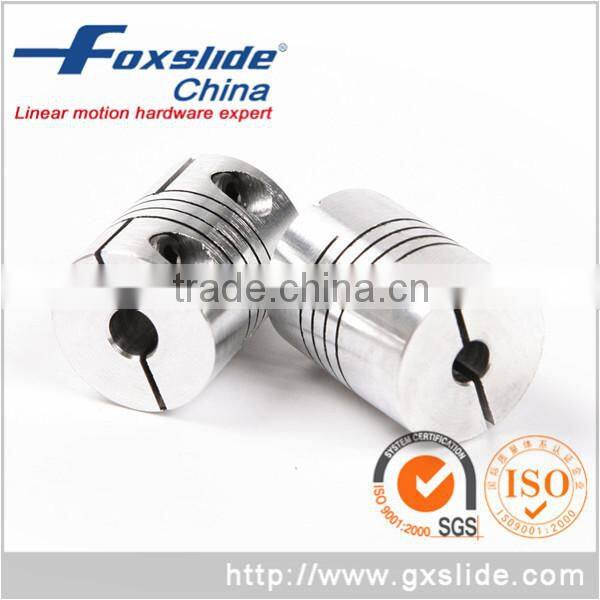 FOXSLIDE 10mm x 10mm Aluminium Clamp Type CNC Beam Coupling Wholesale