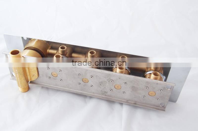 Wholesale modern LED ceiling shower set rainfall waterfall shower head hot cold high flow bath shower mixer bathroom accessories