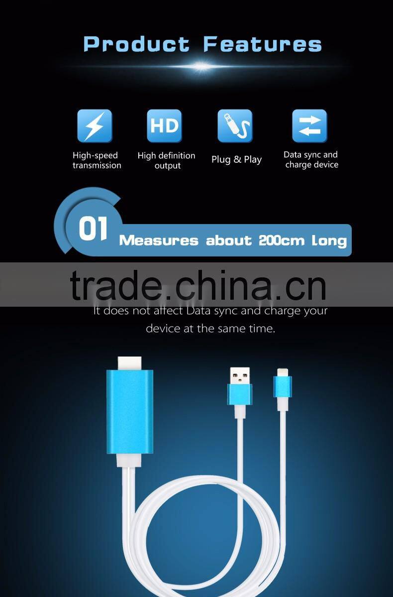 Lightning cable HDMI adapter miracast dongle for iphone