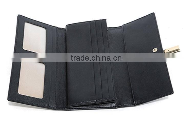 Newest ladies design saffiano wallet from custom wallet maker