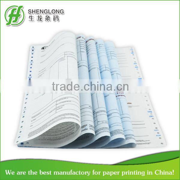 carbonless paper with hole and claw
