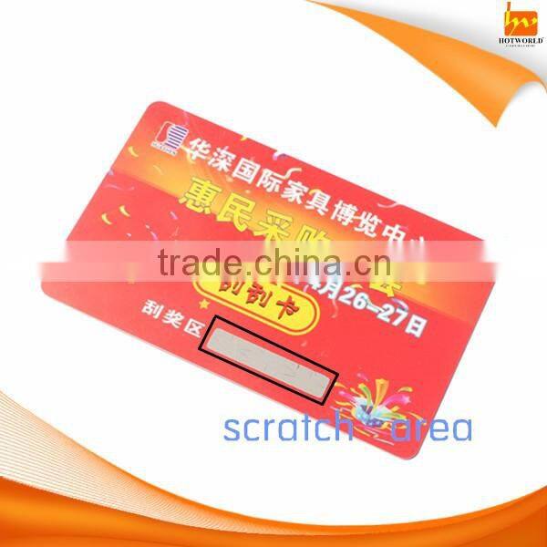 serial number secret number text Scratch off Business Card