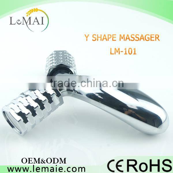 Handheld derma roller 3d Y shape body massager with solar funtion