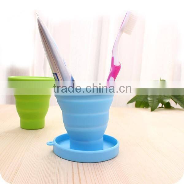 Popular Portable Colorful Silicone Folding Collapsible Cups & Retractable Cup