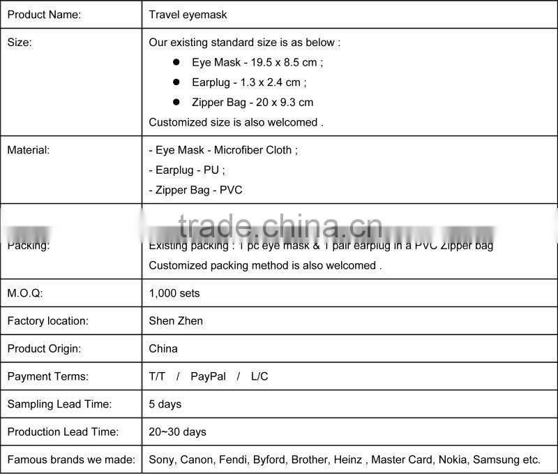New design 3 in 1 Sleeping Travel eyemask