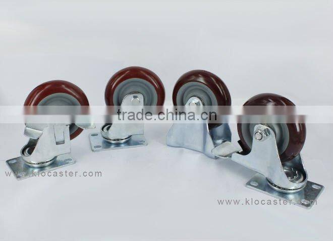 Red pu caster