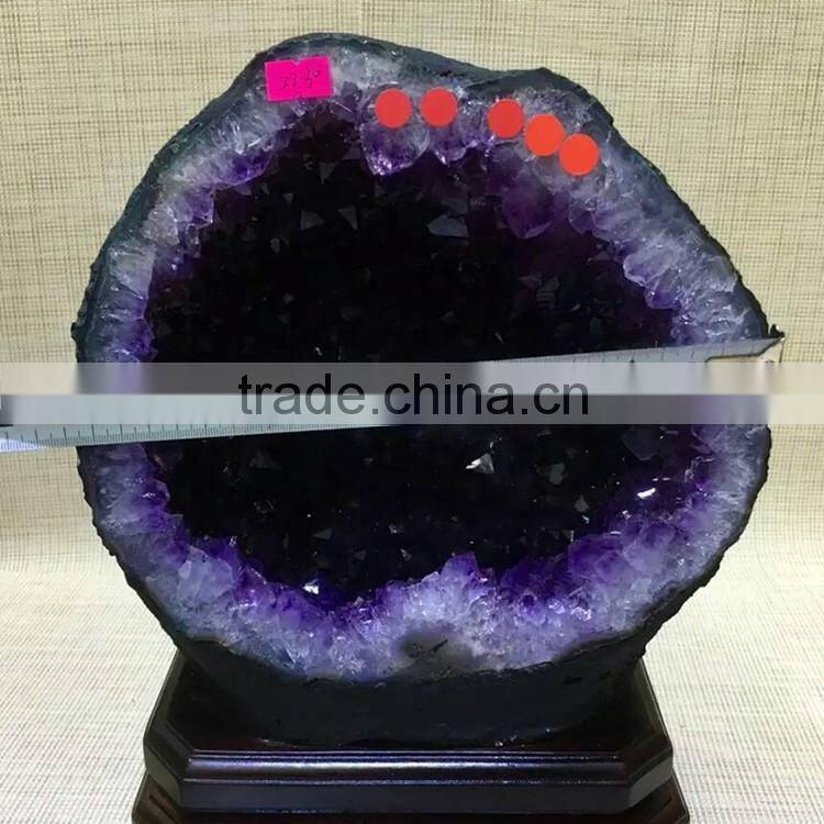 High Quality Natural Brazil Amethyst Geode Purple Quartz Crystal Large Geode for Sale