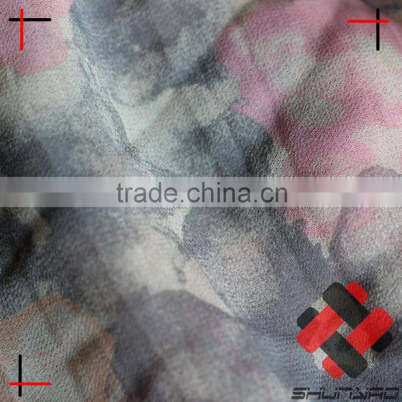 polyester georgette fabric printed