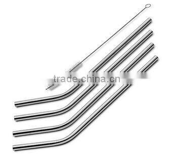 Reusable Eco-friendly 304 food grade FDA and LFGB stainless steel drinking straws