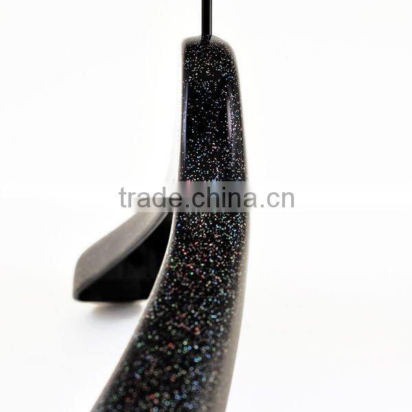 Black Plastic Hanger with Sparkling Foil Paint for Clothing Manufacturer
