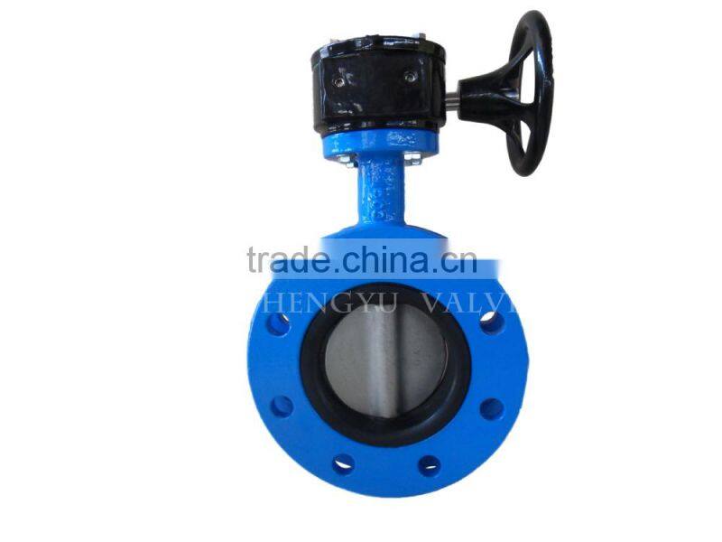U type cast Iron through Stem without pin water media HOT SALLING Butterfly Valve