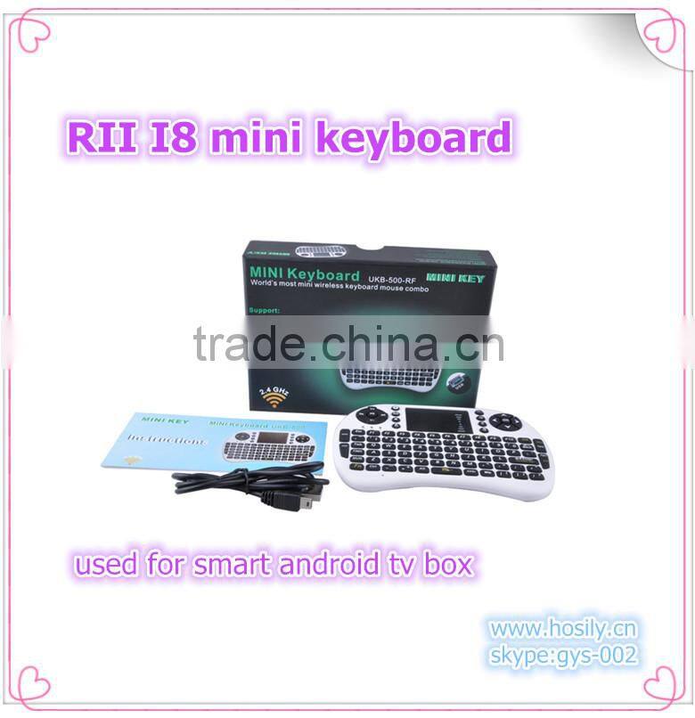 Rii i8 2.4G Wireless Mini Keyboard Touchpad for PC Pad Google Andriod smart TV Box